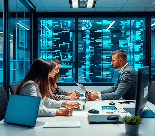 Dalton Cyber team meeting in modern office